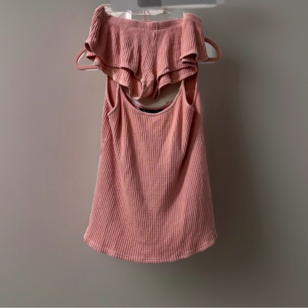 Mina Lisa XS Knit Blush Camisole Top & Shorts 2 Piece Set